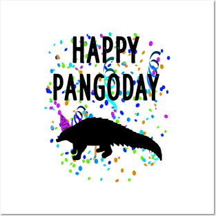 Happy Pangolin Day Pangoday species design Posters and Art